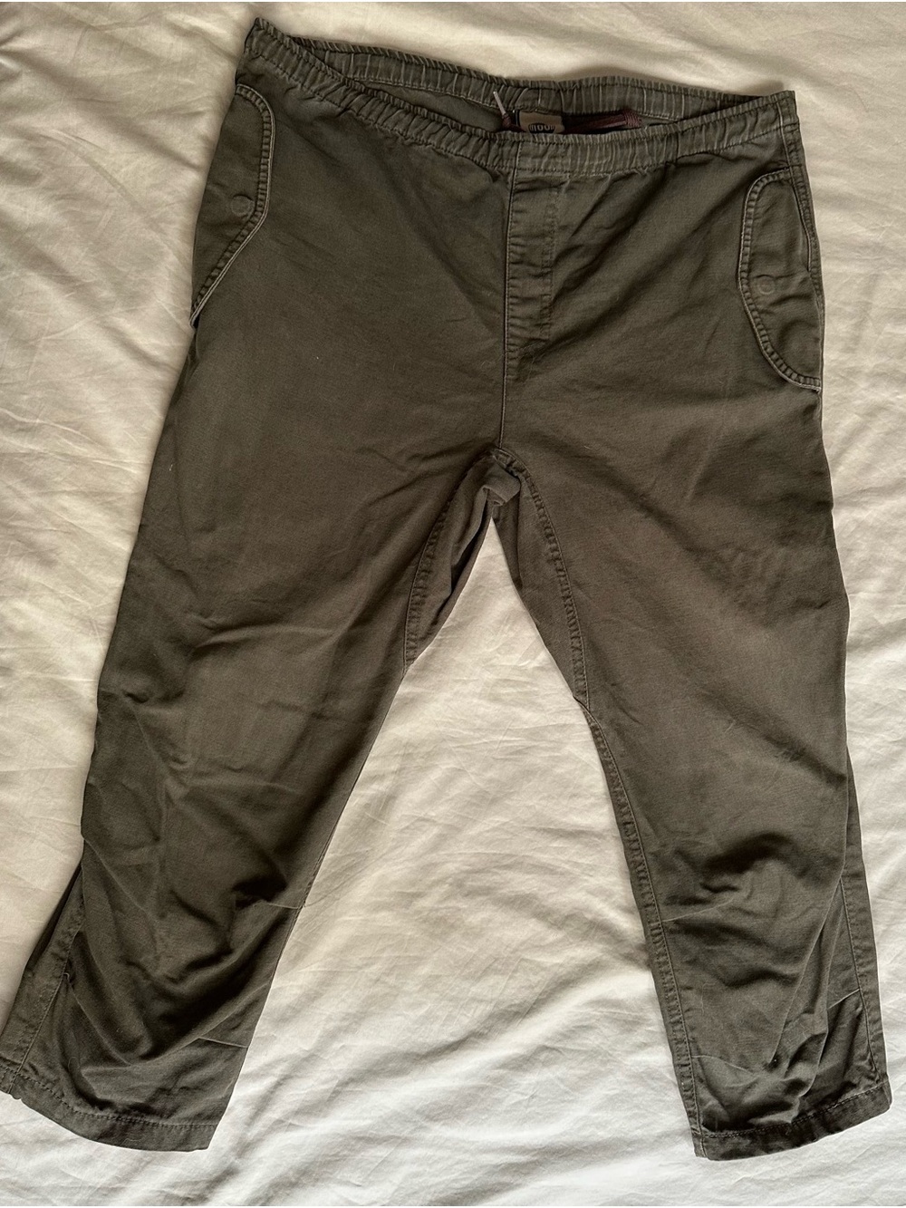 Men's Casual Olive Green Drawstring Pants